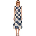 A Minimalist Pattern With Simple Lines And Shapes, Creating A Clean And Modern Aesthetic 04 V-Neck Drawstring Shoulder Sleeveless Maxi Dress