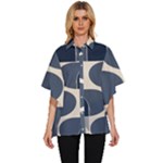 A Minimalist Pattern With Simple Lines And Shapes, Creating A Clean And Modern Aesthetic 04 Women s Batwing Button Up Shirt