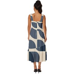 Square Neckline Tiered Midi Dress 