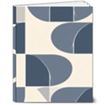 A Minimalist Pattern With Simple Lines And Shapes, Creating A Clean And Modern Aesthetic 04 8  x 10  Hardcover Notebook