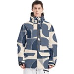 A Minimalist Pattern With Simple Lines And Shapes, Creating A Clean And Modern Aesthetic 04 Men s Multi Pockets Zip Ski and Snowboard Waterproof Breathable Jacket