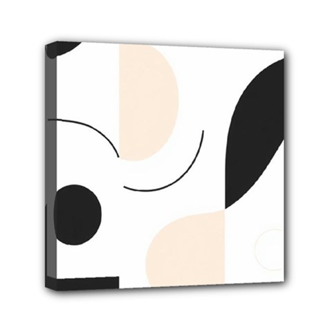 A Minimalist Pattern With Simple Lines And Shapes, Creating A Clean And Modern Aesthetic 05 Mini Canvas 6  x 6  (Stretched) from ArtsNow.com