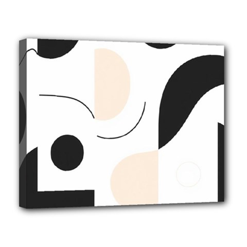 A Minimalist Pattern With Simple Lines And Shapes, Creating A Clean And Modern Aesthetic 05 Canvas 14  x 11  (Stretched) from ArtsNow.com