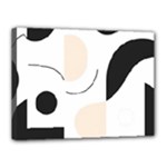 A Minimalist Pattern With Simple Lines And Shapes, Creating A Clean And Modern Aesthetic 05 Canvas 16  x 12  (Stretched)