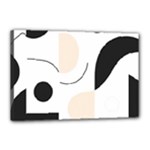 A Minimalist Pattern With Simple Lines And Shapes, Creating A Clean And Modern Aesthetic 05 Canvas 18  x 12  (Stretched)