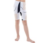 A Minimalist Pattern With Simple Lines And Shapes, Creating A Clean And Modern Aesthetic 05 Kids  Mid Length Swim Shorts