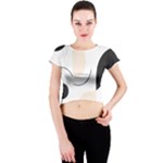 A Minimalist Pattern With Simple Lines And Shapes, Creating A Clean And Modern Aesthetic 05 Crew Neck Crop Top