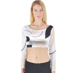 A Minimalist Pattern With Simple Lines And Shapes, Creating A Clean And Modern Aesthetic 05 Long Sleeve Crop Top