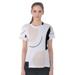 A Minimalist Pattern With Simple Lines And Shapes, Creating A Clean And Modern Aesthetic 05 Women s Cotton T-Shirt