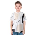 A Minimalist Pattern With Simple Lines And Shapes, Creating A Clean And Modern Aesthetic 05 Kids  Cotton T-Shirt