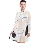 A Minimalist Pattern With Simple Lines And Shapes, Creating A Clean And Modern Aesthetic 05 Long Sleeve Chiffon Shirt Dress