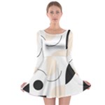 A Minimalist Pattern With Simple Lines And Shapes, Creating A Clean And Modern Aesthetic 05 Long Sleeve Skater Dress