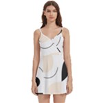 A Minimalist Pattern With Simple Lines And Shapes, Creating A Clean And Modern Aesthetic 05 Body Wrap Sleeveless V-Neck Mini Dress