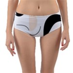 A Minimalist Pattern With Simple Lines And Shapes, Creating A Clean And Modern Aesthetic 05 Reversible Mid-Waist Bikini Bottoms