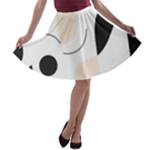 A Minimalist Pattern With Simple Lines And Shapes, Creating A Clean And Modern Aesthetic 05 A-line Skater Skirt