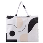 A Minimalist Pattern With Simple Lines And Shapes, Creating A Clean And Modern Aesthetic 05 Zipper Large Tote Bag