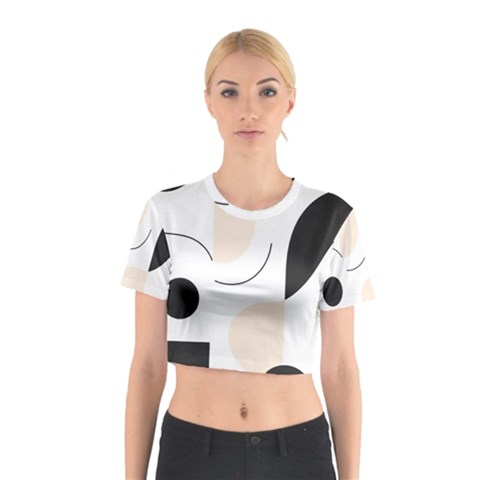 A Minimalist Pattern With Simple Lines And Shapes, Creating A Clean And Modern Aesthetic 05 Cotton Crop Top from ArtsNow.com