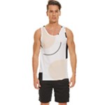 A Minimalist Pattern With Simple Lines And Shapes, Creating A Clean And Modern Aesthetic 05 Men s Wide Collar Tank Top