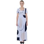 A Minimalist Pattern With Simple Lines And Shapes, Creating A Clean And Modern Aesthetic 05 High Waist Short Sleeve Maxi Dress