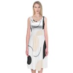 A Minimalist Pattern With Simple Lines And Shapes, Creating A Clean And Modern Aesthetic 05 Midi Sleeveless Dress