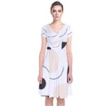 A Minimalist Pattern With Simple Lines And Shapes, Creating A Clean And Modern Aesthetic 05 Short Sleeve Front Wrap Dress