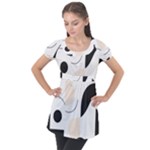 A Minimalist Pattern With Simple Lines And Shapes, Creating A Clean And Modern Aesthetic 05 Puff Sleeve Tunic Top