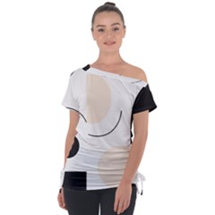 Off Shoulder Tie-Up T-Shirt 