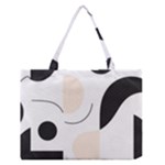 A Minimalist Pattern With Simple Lines And Shapes, Creating A Clean And Modern Aesthetic 05 Zipper Medium Tote Bag