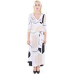 A Minimalist Pattern With Simple Lines And Shapes, Creating A Clean And Modern Aesthetic 05 Quarter Sleeve Wrap Maxi Dress