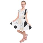 A Minimalist Pattern With Simple Lines And Shapes, Creating A Clean And Modern Aesthetic 05 Kids  Short Sleeve Dress