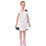 A Minimalist Pattern With Simple Lines And Shapes, Creating A Clean And Modern Aesthetic 05 Kids  Short Sleeve Velvet Dress