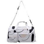 A Minimalist Pattern With Simple Lines And Shapes, Creating A Clean And Modern Aesthetic 05 Sports Gym Duffle Bag with Shoe Compartment