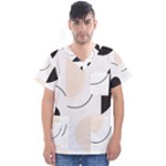 A Minimalist Pattern With Simple Lines And Shapes, Creating A Clean And Modern Aesthetic 05 Men s V-Neck Scrub Top