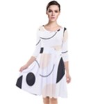 A Minimalist Pattern With Simple Lines And Shapes, Creating A Clean And Modern Aesthetic 05 Quarter Sleeve Waist Band Dress