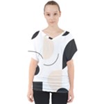 A Minimalist Pattern With Simple Lines And Shapes, Creating A Clean And Modern Aesthetic 05 V-Neck Dolman Drape Top