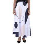 A Minimalist Pattern With Simple Lines And Shapes, Creating A Clean And Modern Aesthetic 05 Flared Maxi Skirt