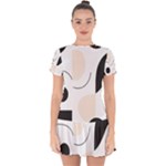 A Minimalist Pattern With Simple Lines And Shapes, Creating A Clean And Modern Aesthetic 05 Drop Hem Mini Chiffon Dress