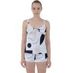 A Minimalist Pattern With Simple Lines And Shapes, Creating A Clean And Modern Aesthetic 05 Tie Front Two Piece Tankini