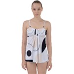 A Minimalist Pattern With Simple Lines And Shapes, Creating A Clean And Modern Aesthetic 05 Babydoll Tankini Set