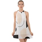 A Minimalist Pattern With Simple Lines And Shapes, Creating A Clean And Modern Aesthetic 05 Halter Tie Back Chiffon Dress