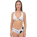 A Minimalist Pattern With Simple Lines And Shapes, Creating A Clean And Modern Aesthetic 05 Double Strap Halter Bikini Set