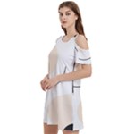 A Minimalist Pattern With Simple Lines And Shapes, Creating A Clean And Modern Aesthetic 05 Women s Cold Shoulder Round Neck Mini Dress