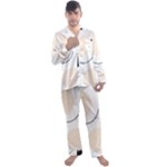 A Minimalist Pattern With Simple Lines And Shapes, Creating A Clean And Modern Aesthetic 05 Men s Long Sleeve Satin Pajamas Set