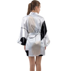 Long Sleeve Satin Kimono 