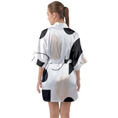 Half Sleeve Satin Kimono  