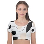 A Minimalist Pattern With Simple Lines And Shapes, Creating A Clean And Modern Aesthetic 05 Velvet Short Sleeve Crop Top 