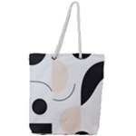 A Minimalist Pattern With Simple Lines And Shapes, Creating A Clean And Modern Aesthetic 05 Full Print Rope Handle Tote (Large)