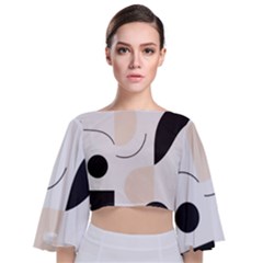 Tie Back Butterfly Sleeve Chiffon Top 