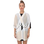 A Minimalist Pattern With Simple Lines And Shapes, Creating A Clean And Modern Aesthetic 05 Half Sleeve Chiffon Kimono