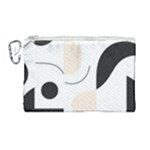 A Minimalist Pattern With Simple Lines And Shapes, Creating A Clean And Modern Aesthetic 05 Canvas Cosmetic Bag (Large)